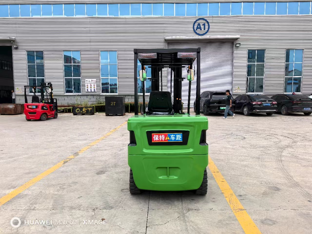 BaGong 3.5-ton heavy-duty electric forklift with high visibility mast for warehouse operations