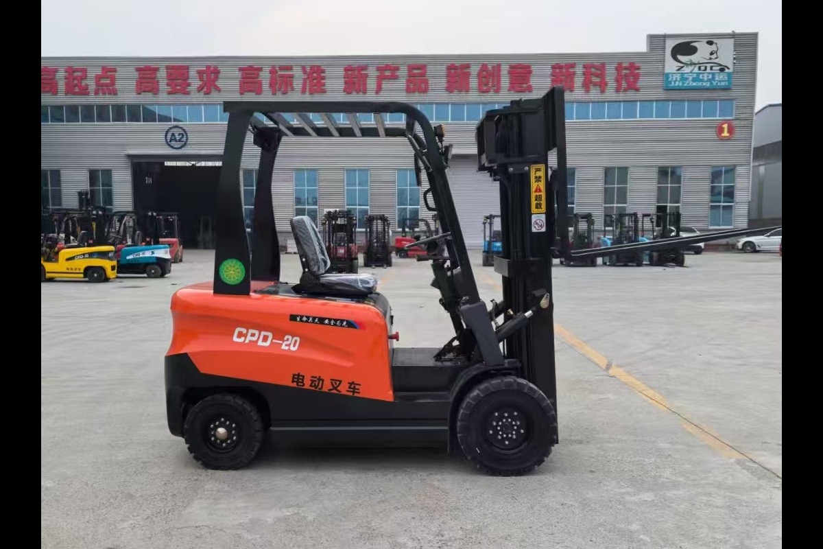 BaGong 2-ton orange electric forklift with AC drive system